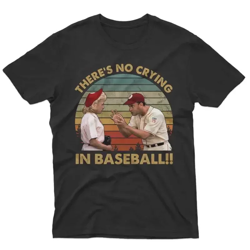 Sale There No Crying In Baseball A League Of Their Own Vintage T Shirt For