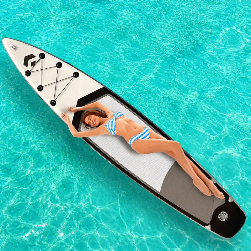 Summer Inflatable Stand Up Paddle Board 381cm All Round SUP Surfboard with Drop Stitch Construction for Water Sports