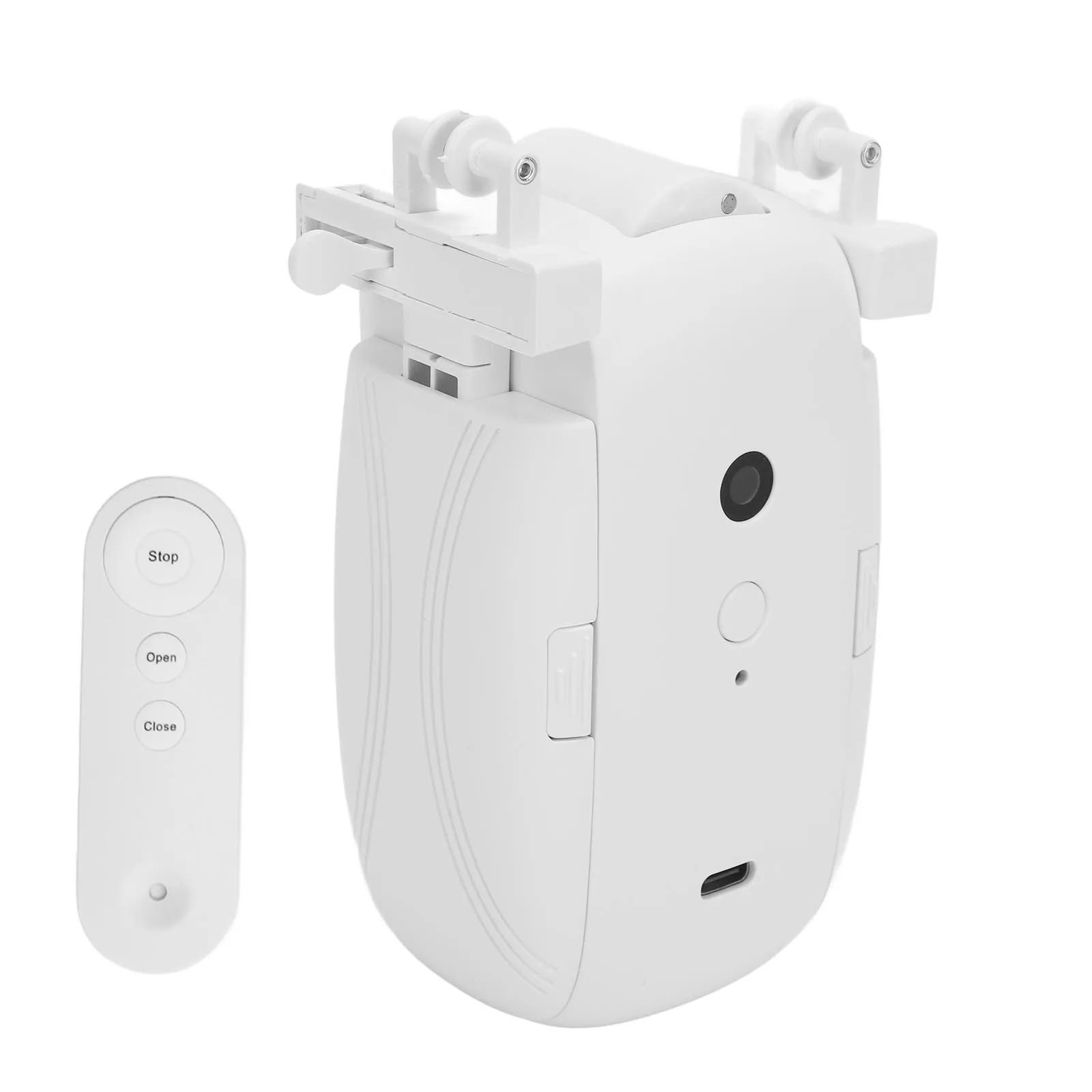 

Умный мотор для штор с бесшумным ходом, зарядкой Type-C, длительным сроком службы батареи, автоматический открыватель штор с пультом ДУ для спальни, для U-образного карниза