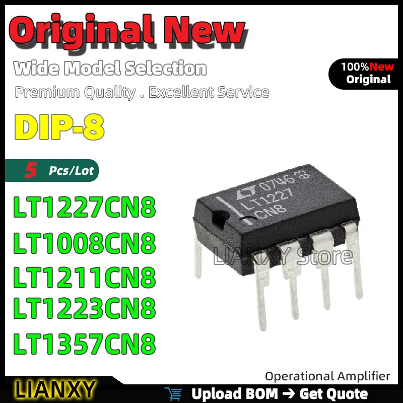 

5 шт. DIP-8 LT1227CN8 LT1008CN8 LT1211CN8 LT1223CN8 LT1357CN8 операционный усилитель новый оригинальный