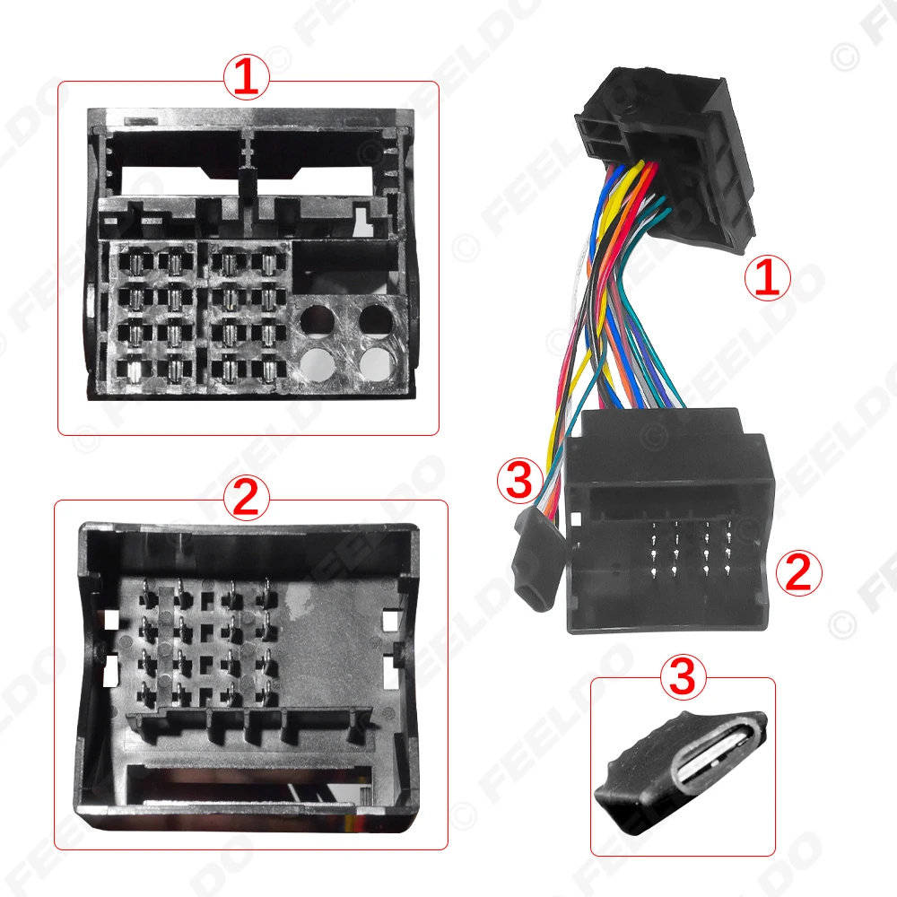 FEELDO Car Original Radio Gateway CANbus Bypass Decoder Adapter For Volkswagen RCD330/340/RCD510/RNS315/RNS510