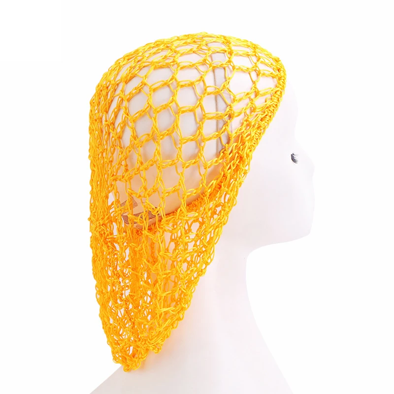 Women Stretchy Wide Band Crochet Hair Snood Mesh Net Wig Cap Head Cover Care Nightcap Pocket Wrap Dreadlock Headwear