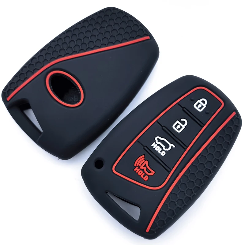 Capa de silicone para chave remota, capa para hyundai grand santa fe 3 dm ix45 ix35 genesis dh grandeur azera hg equus 2013 2014