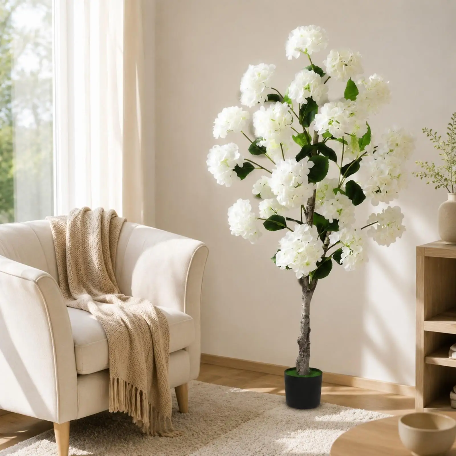 Arbol-decorativo-de-hortensias-blancas-material-pe-planta-artificial-para-sala-de-estar-o-entrada