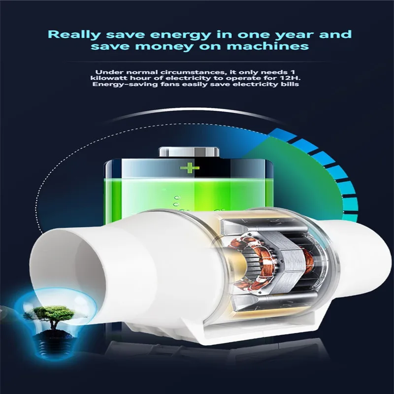 8 10 Ventilatore di scarico da 12 pollici Ventilatore per condotto da cucina Cappa da bagno Ventilazione Parete del bagno Finestra di purificazione dell'aria Ventilatore industriale