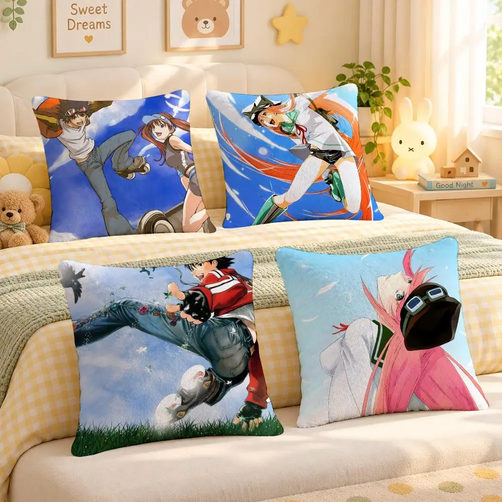 Anime Air Gear Street Skating Cushion Cover Personalized Soft Plush Pillow Living Room Home Sofa Bedroom Office Car Cushion
