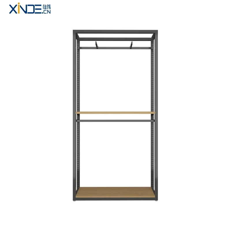 

Стеллаж для супермаркета Customized.XINDE: легкий, двусторонний, металлический, с деревянными полками, отдельно стоящий, настраиваемый