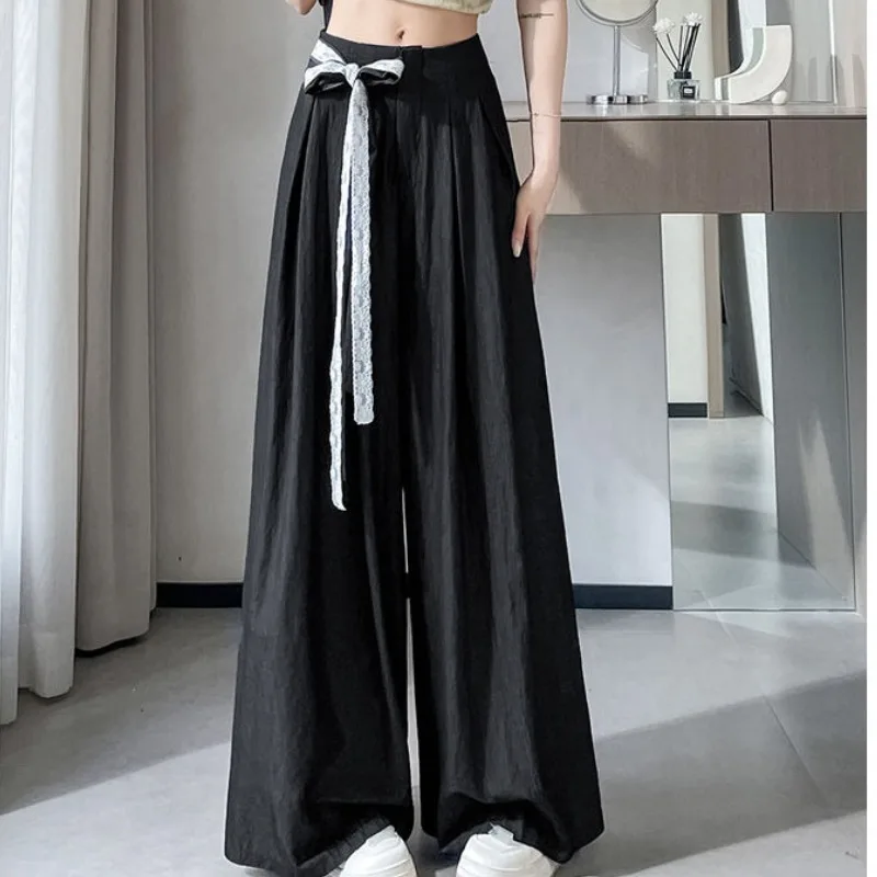 Damesbroeken Hoge taille Chique en elegant G Klassieke trends 2025, geheel medium vintage broeken, outfits Xxl damesbroeken met wijde pijpen