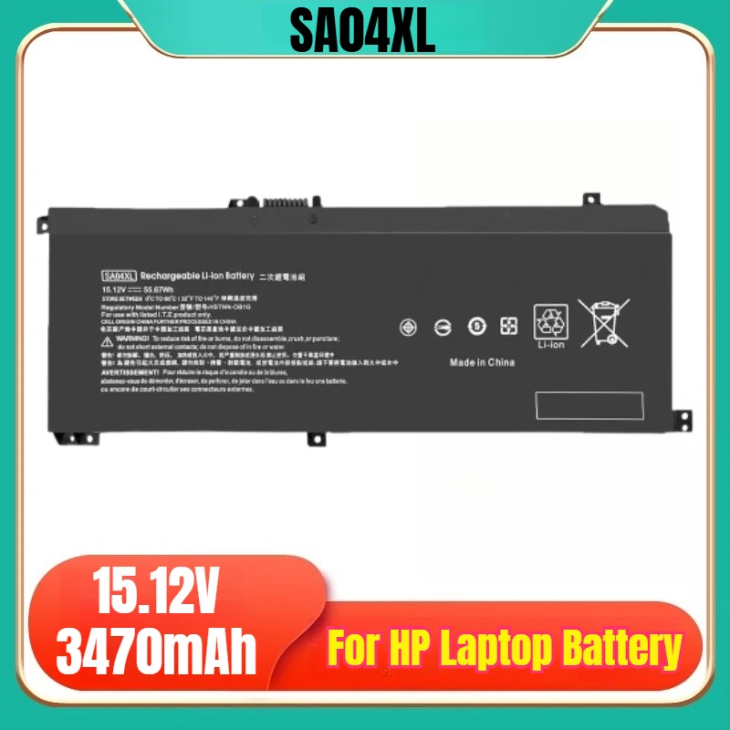 

SA04XL 15,12 В 3470 мАч аккумулятор для ноутбука HP Envy X360 15-DR 15-DR0010TX серии HSTNN-OB1F HSTNN-OB1G HSTNN-UB7U
