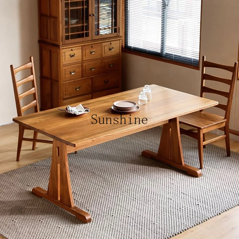 

Household living room small apartment table simple modern rectangular dining table