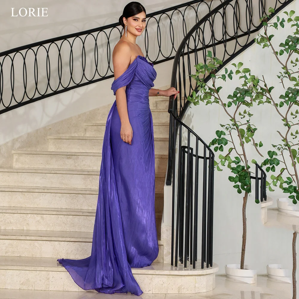 

LORIE Elegant Evening Dresses Beading Off The Shoulder Lace-Up Party Dresses Pleats Mermaid Floor-Length Prom Gowns Customized