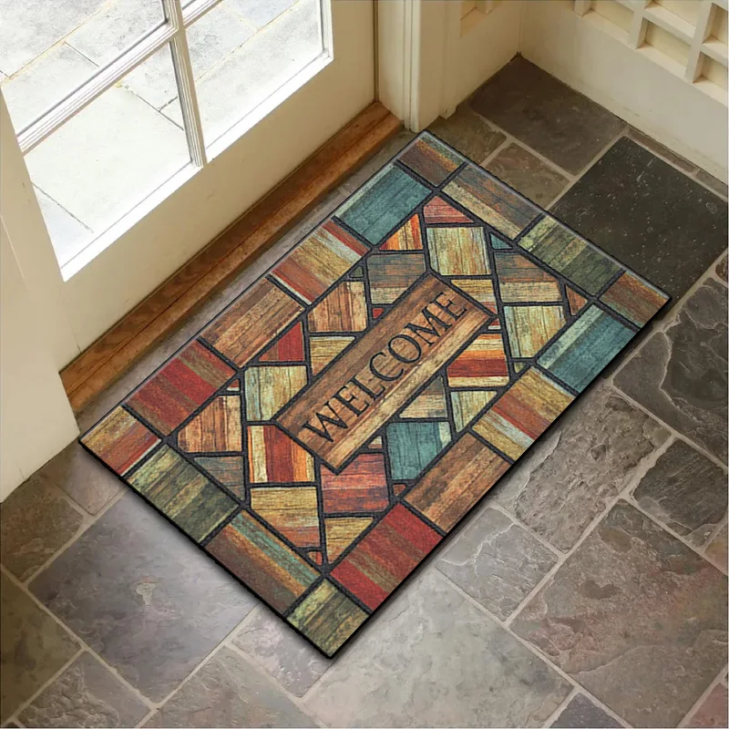 Fashionable Letter Print Mat Floor Decorative Carpet Non-slip Easy To Clean Area Rug  Living Room Home Office Washable Doormats