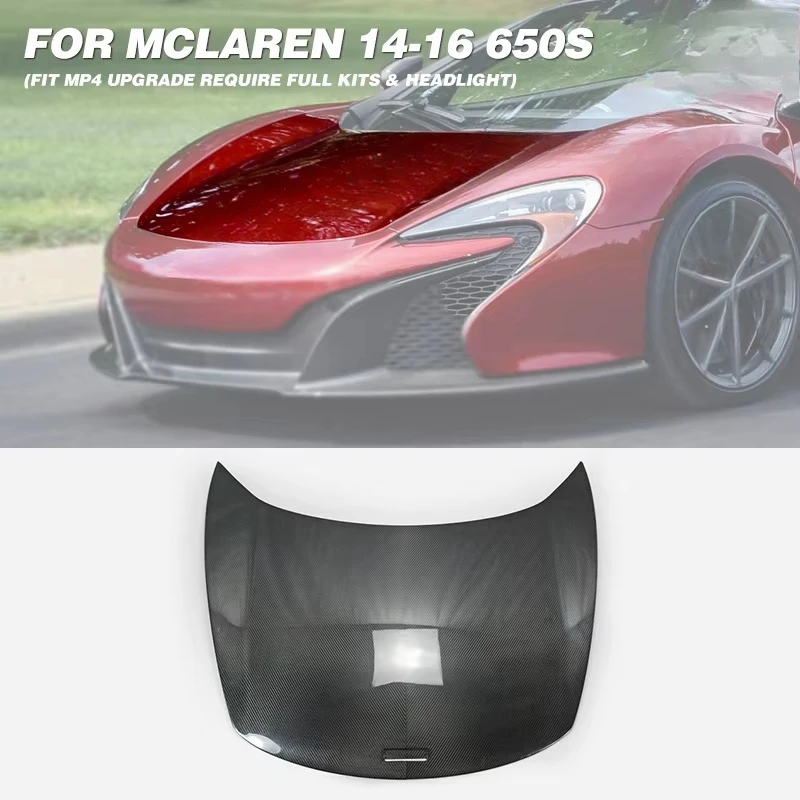 Double-Sided Carbon Fiber Engine Hood for McLaren 14-16 650S Bonnet Custom Fit