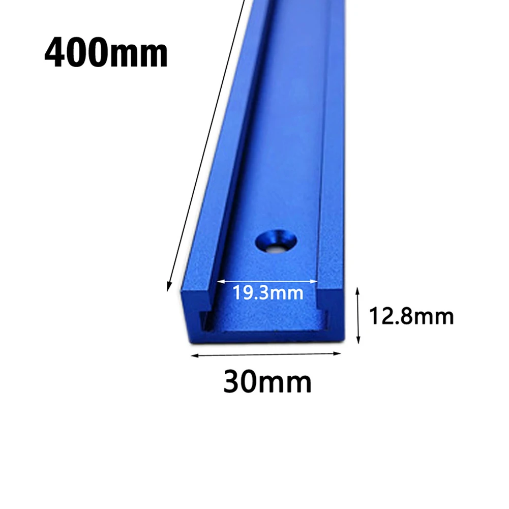 Werkzeug-T-Schiene, Holzbearbeitungsbank, Aluminiumlegierung und blauer Schlitz, Gehrungsschiene, T-Schienen, Tisch, 100–500 mm, hohe Qualität