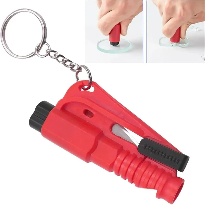 Car Hammer Keychain Emergency Glass Breaking Hammer Tool