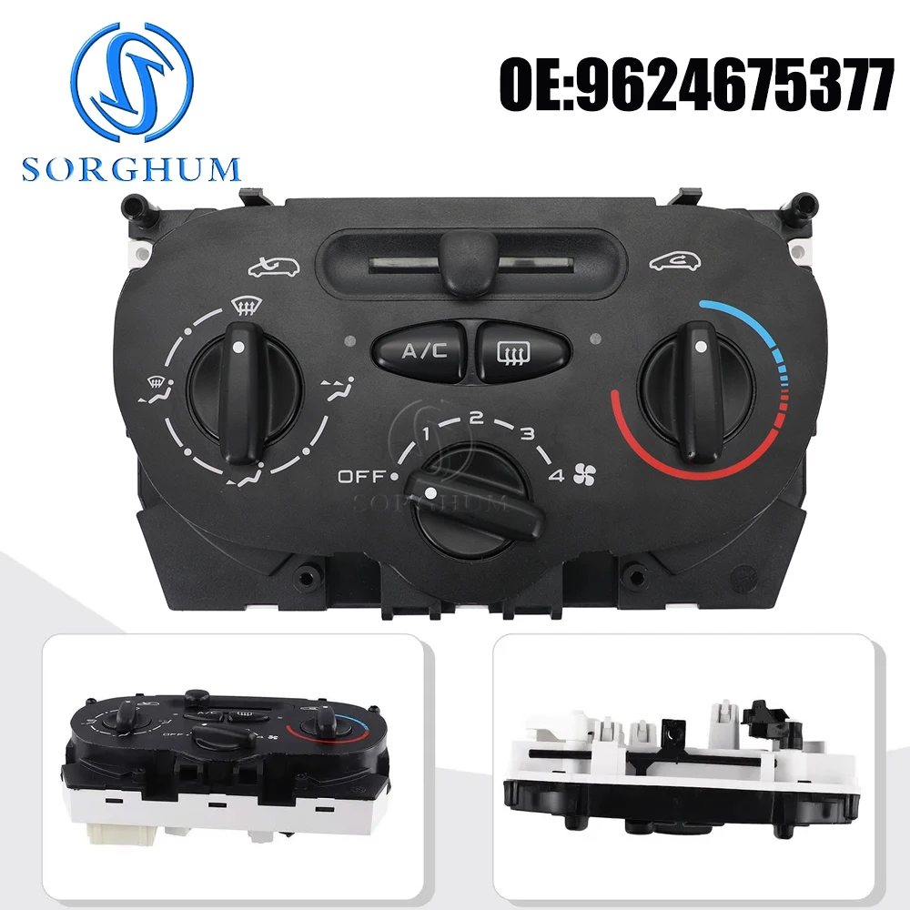 SORGHUM 6451WC Air A/C Heater Panel Climate Control Switch for Peugeot 206 207 307 C2 Citroen Picasso OEM 9624675377 X666633H