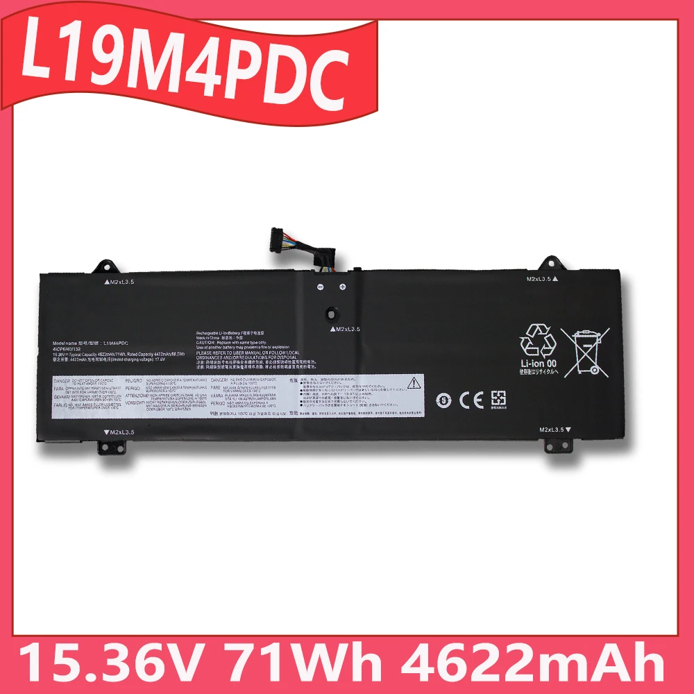 

L19M4PDC L19L4PDC 15.36V 71Wh 4622mAh Laptop battery For Lenovo Yoga 7-15ITL5 7-14ITL5 14C SB10Z26483 L19C4PDC