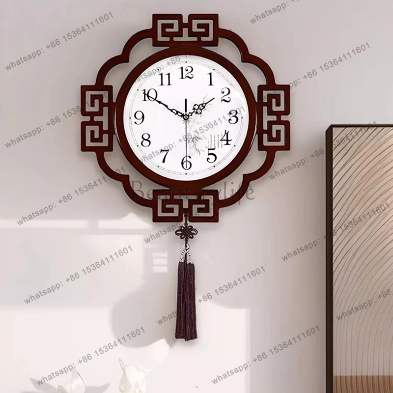 Wooden Frame Digital Wall Clock Vintage Modern Design Display Silent for Kitchen Living Room Bedroom Decor