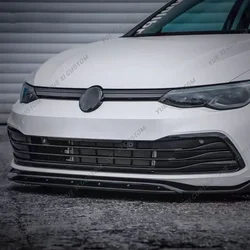 For VW Golf MK8 Golf 8 2020-2024 Front Bumper Mesh Grille Grill Moulding Strips Cover Trim Foglight & Lower Decorative Strips