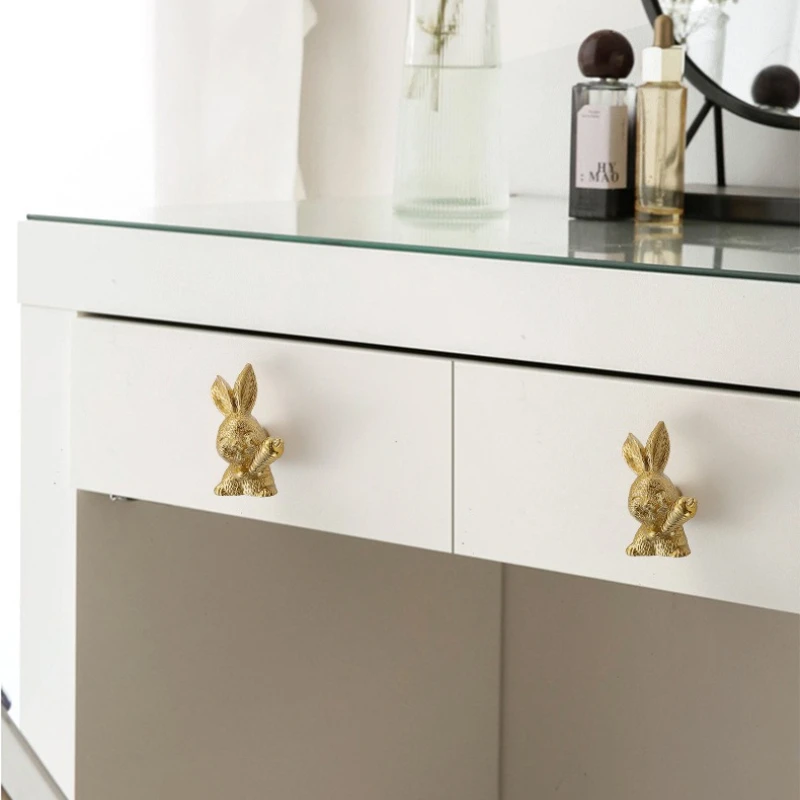 Europäischer Stil Minimalistischer Schranktürgriff Massiver Messing-Schrankgriff DIY-Ziehgriff Klassischer Luxus-Schubladenknopf aus reinem Kupfer in Gold – Detail 6