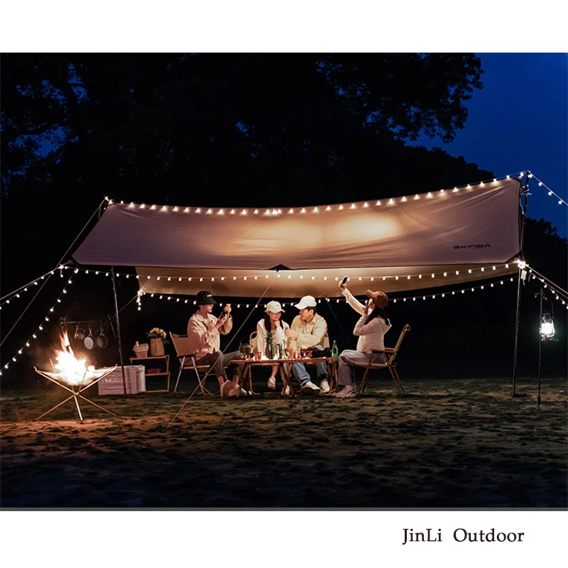 Camping Outdoor Night Lights With Party Dining Table Canopy Tent Camping Table And Chairs Combination Discount Package