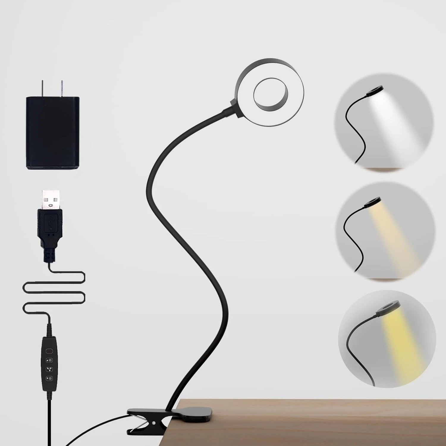 Stylish and Portable Clip-On LED Desk Lamp - A Must-Have Lighting Solution for Ultimate Convenience and Modern Style! Brighten u