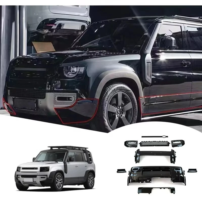 

Defender 90 110 2020-2025 Refit Body Kits Black Front Rear Bumper Grille Black Body Kit