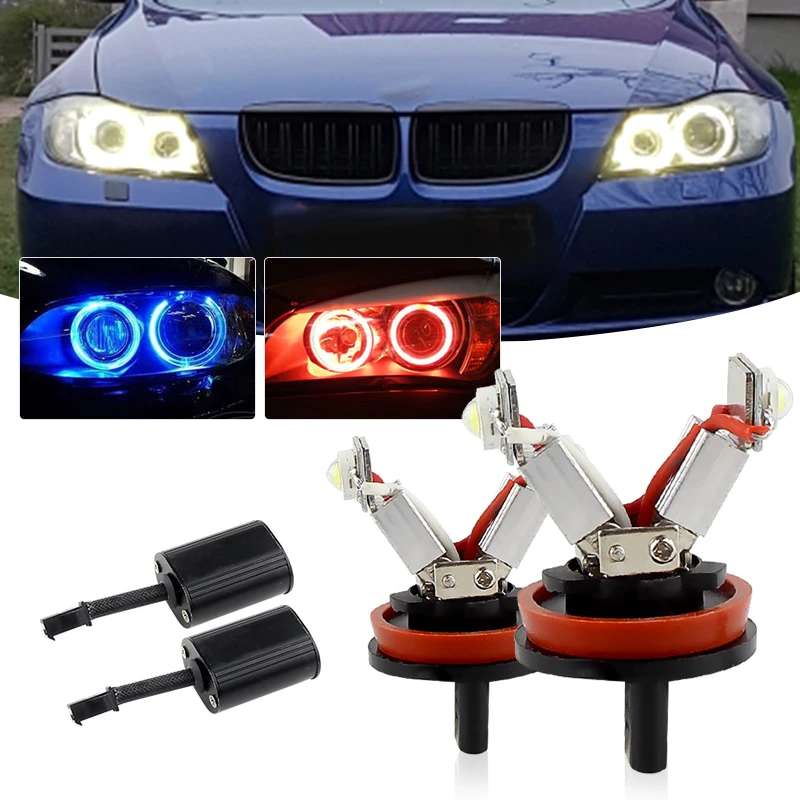 2Pcs/Set H8 Error Free 20W LED Angel Eye Marker Lights Bulbs For BMW 1 3 5 Series E60 E61 E70 E71 E90 E92 E93 X5 X6 Z4 M3