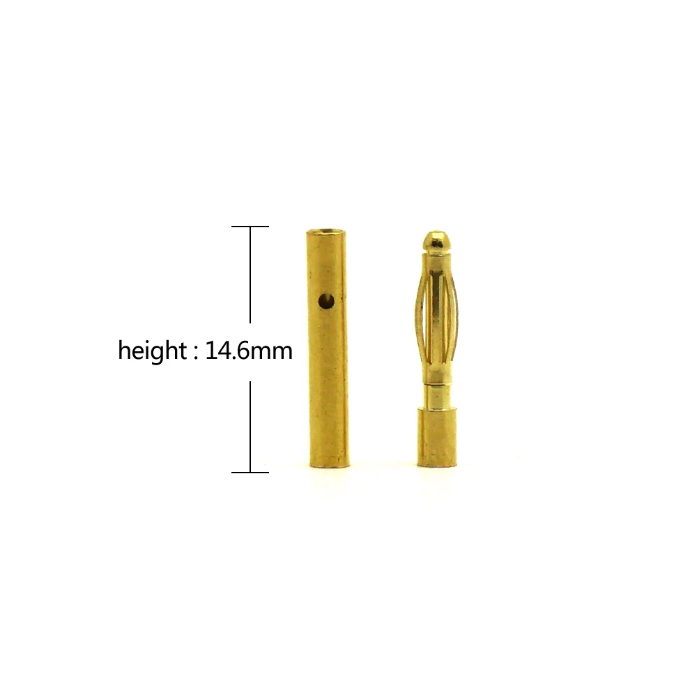 TRINOOD 2.0mm/3.5mm/4.0mm Bullet Female Male Connector for RC Battery Banana Plug Part