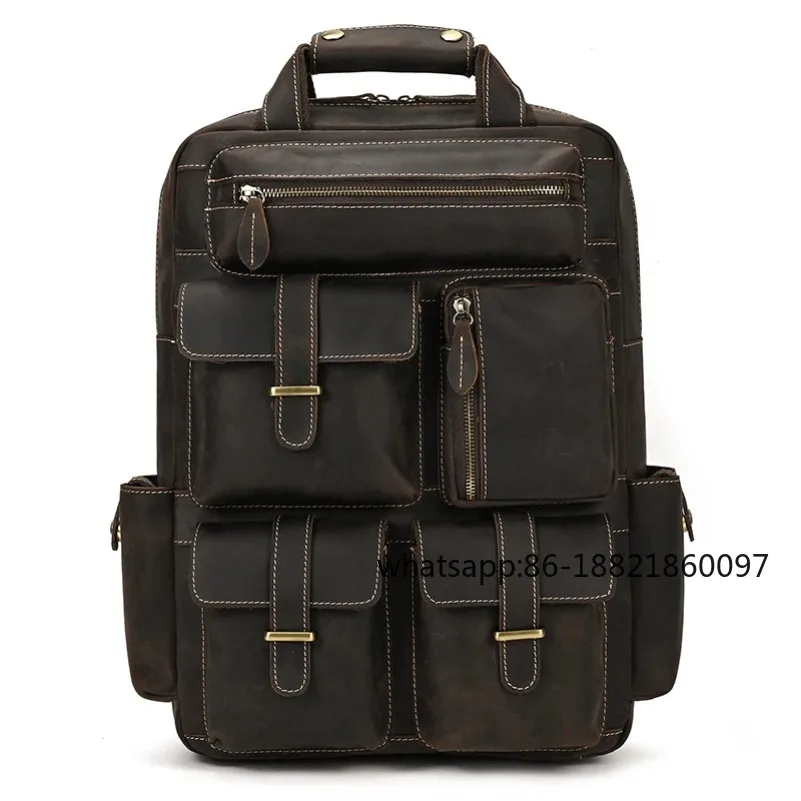 

Ретро модный рюкзак, мужская дорожная сумка, рюкзак для ноутбука, подходит для 17-дюймового ПК