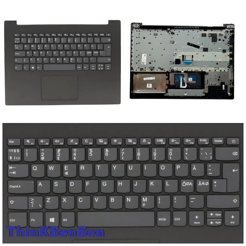 

NDC Nordic Iron Gray Keyboard Upper Case Palmrest Shell Cover For Lenovo Ideapad 320 14 14ISK 14IKB 14IAP 14AST 5CB0N82200