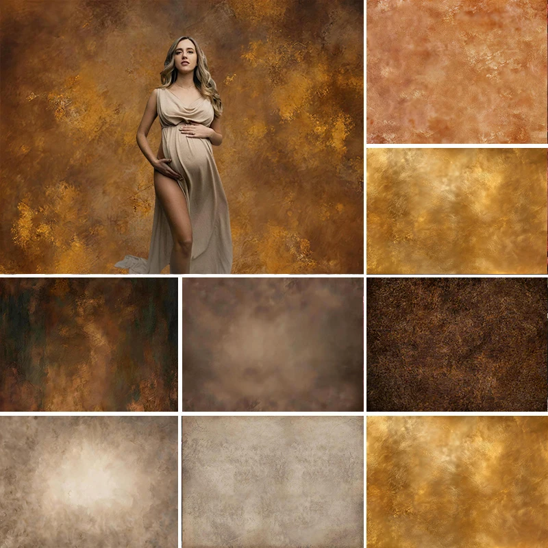 

LS Brown Abstract Texture Photography Backdrop for Portrait Photo Studio Background Newborn Child Maternity Adult Art Photoshoot