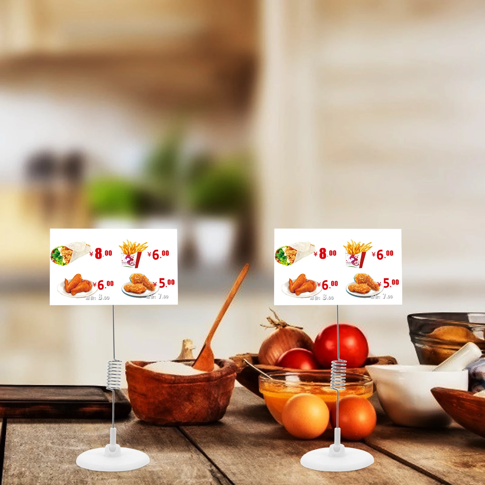 

6 Pcs Sticky Swing Clip Adhesive Sign Holder Poster Brochure Display Stand Label for Store Shelves