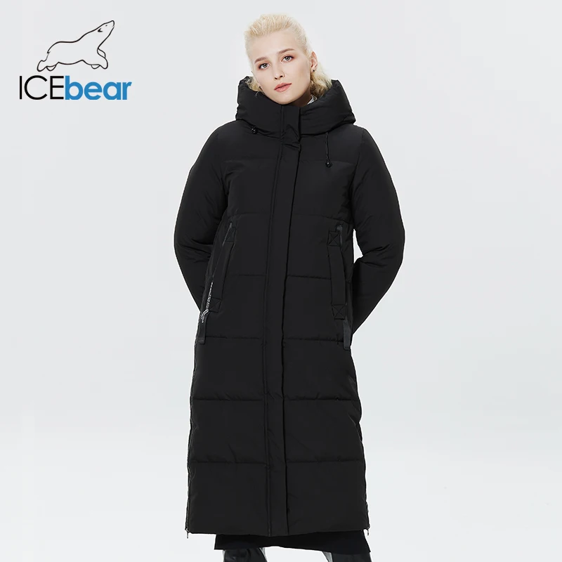 Imagem -03 - Icebear-parkas Longas de Algodão com Capuz para Mulheres Roupas à Prova de Vento para Senhoras Nova Moda Inverno Gwd22580d 2023