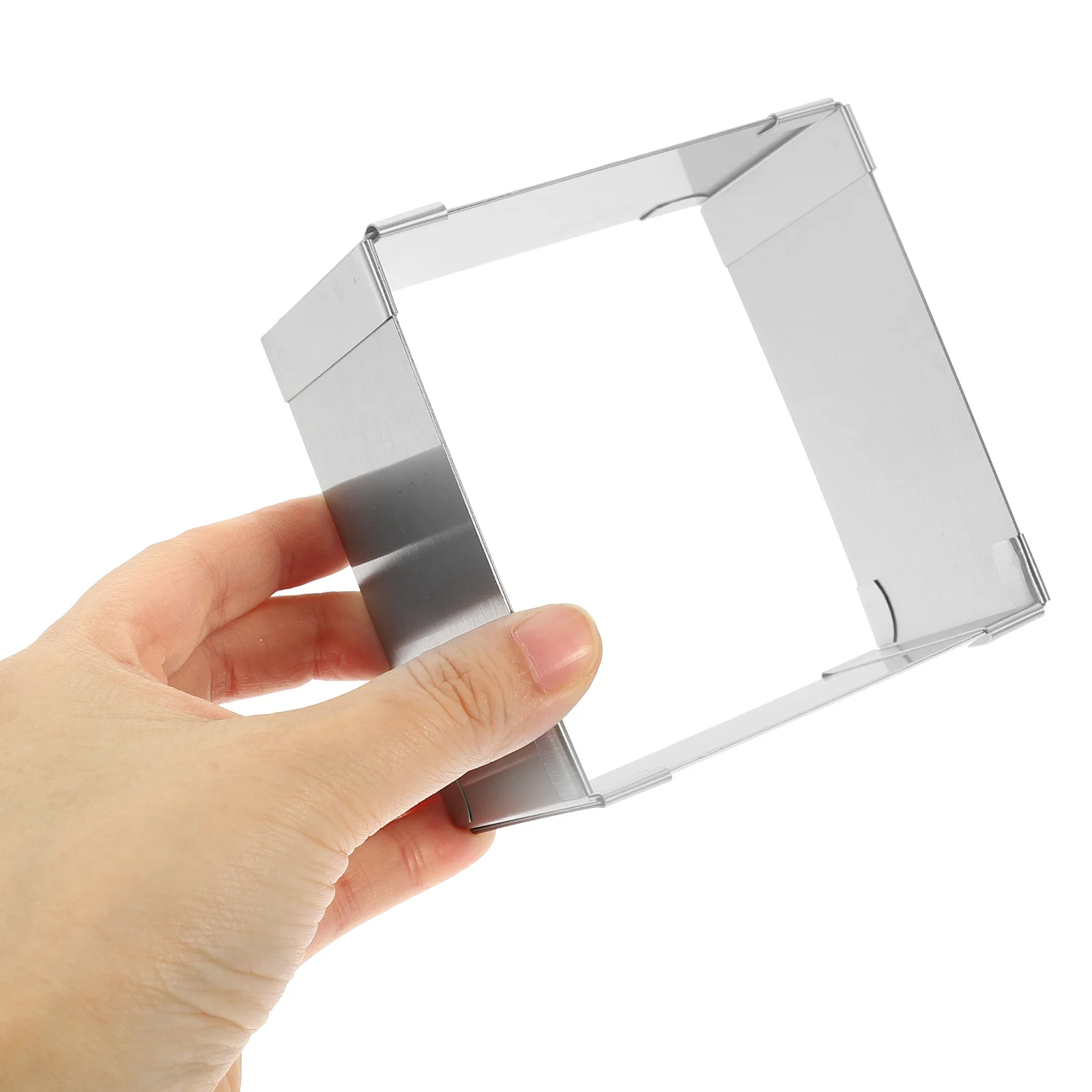 

Square Stainless Steel Cake Ring 3.5 Inch Reusable Mousse Mold Smooth Surface for Baking Cooking Crafting Silver