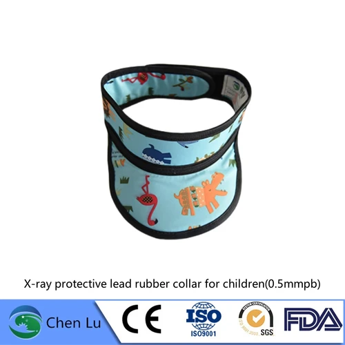 Collar de goma de plomo para niños, protección radiológica genuina, protección de rayos gamma, 0,5 mmpb