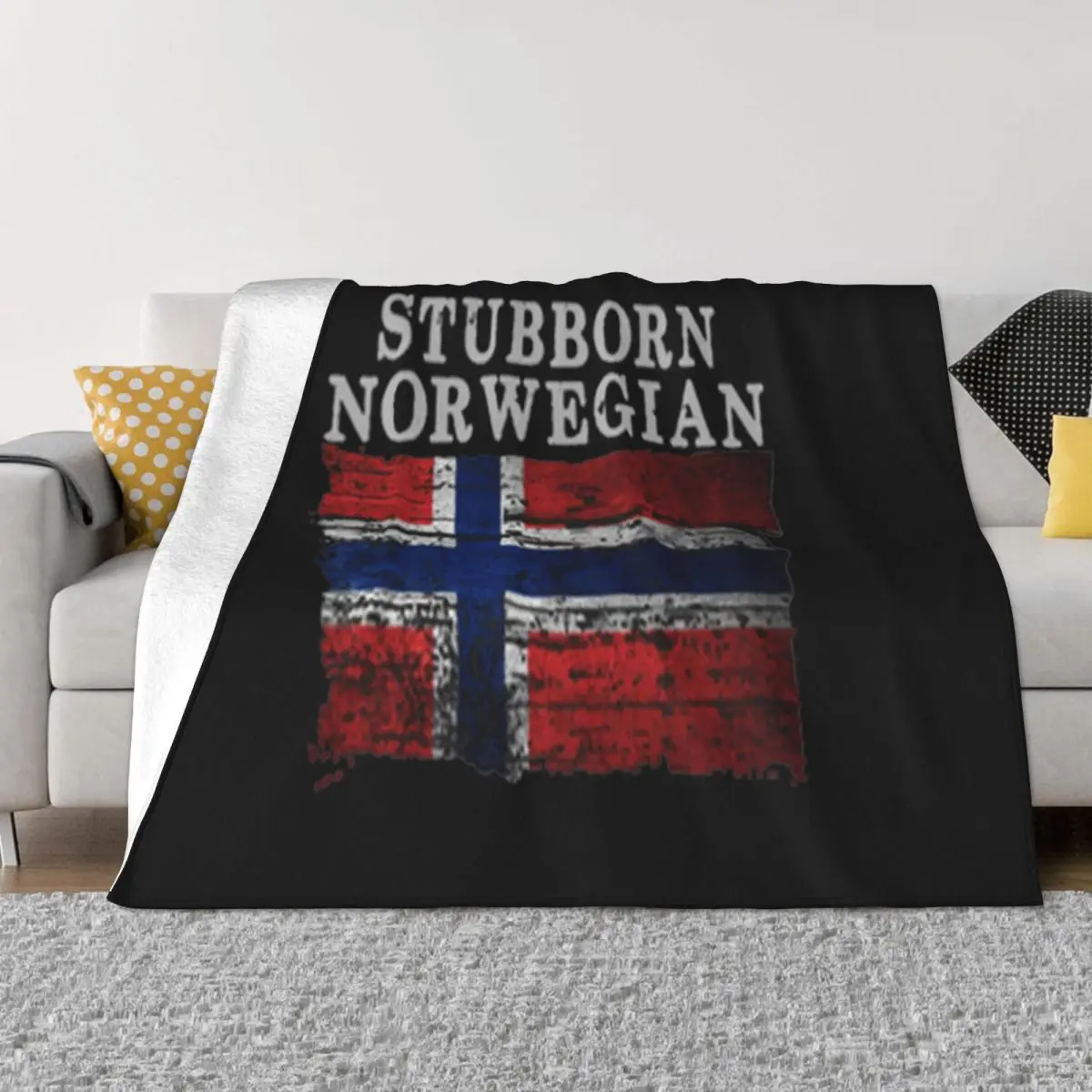 Stubborn Norwegian Flag Of Norway Novelty Normal Harajuku Creative More Size Brand Middle Aged High Quanlity Throw Blanket