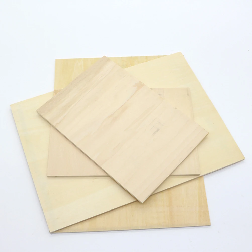 3Pcs A4 16K Board Natural Basswood Drawing Board Large Smooth Surface for Art Design Portable Sketching Tool