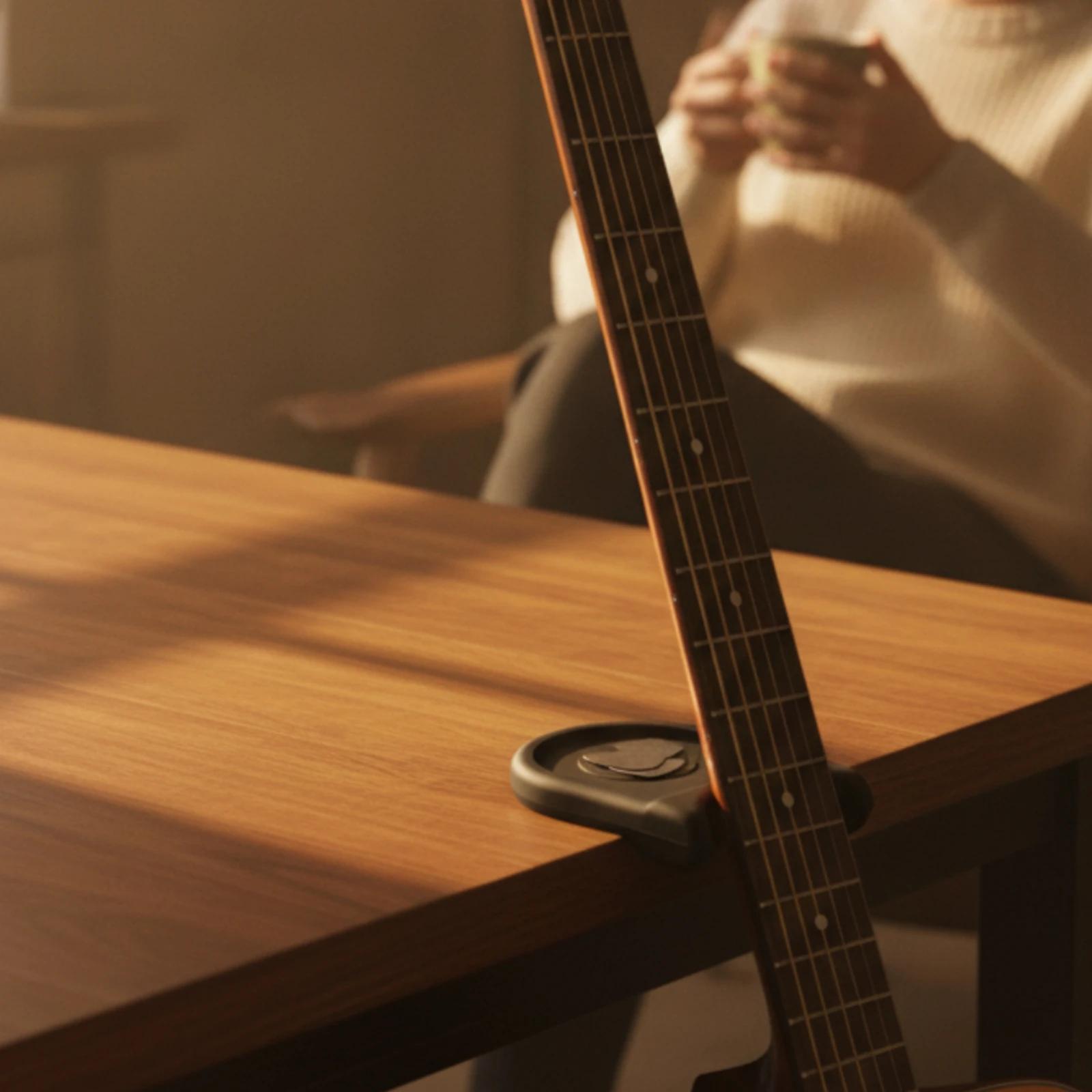 Guitar Neck Rest Adhesive Guitar Neck Holder Stand Non-Slip Lightweight for Guitarists, Workbench, Desk view 5