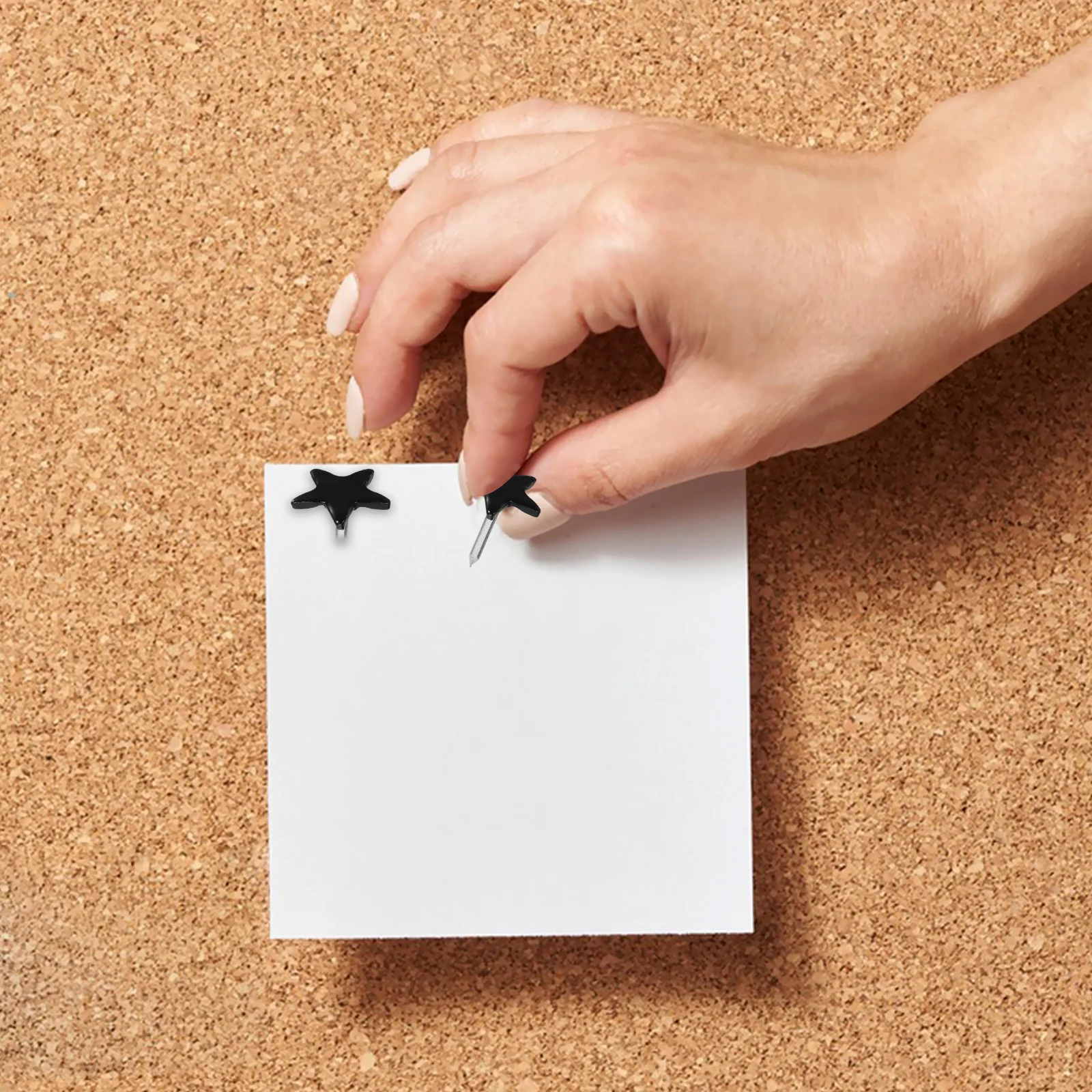 

100Pcs Star Shape Thumb Tacks Metal Flat Head Decorative Push Pins for Bulletin Board Cork Board Photo Map Office School Use