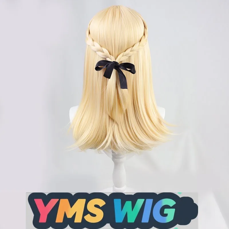 【YMS WIG】vtuber Virtual Idol Shiranui Freya Cosplay Wig Black Ribbon