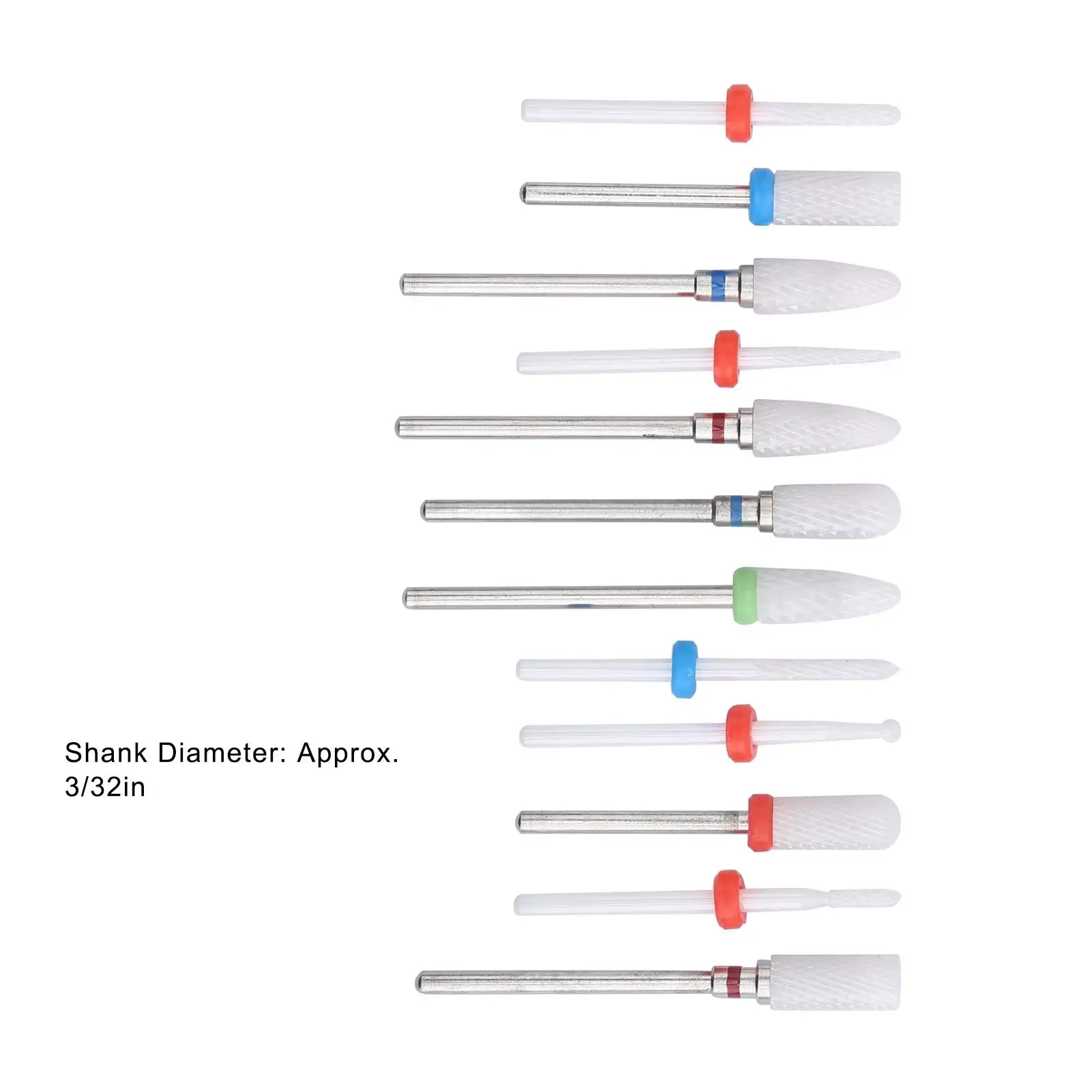 12pcs Ceramic Drill Bit Set Electric Grinder Milling Cutter Tools for Precision Grinding