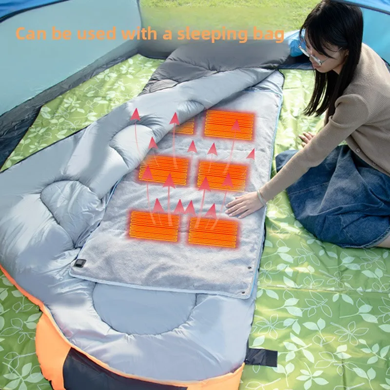 USB Electric Heating Blanket Personal Single-Person Washable Flannel Shawl 3 Heated Level Blankets for Outdoors Car Office