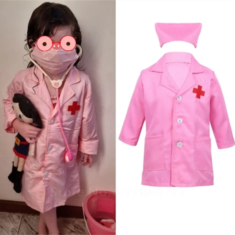 Halloween Cosplay Costumes Children Under 160 Cm Doctor Nurse Uniform Boy Girl Carnival Party Performance Costume Toy Set Cute O