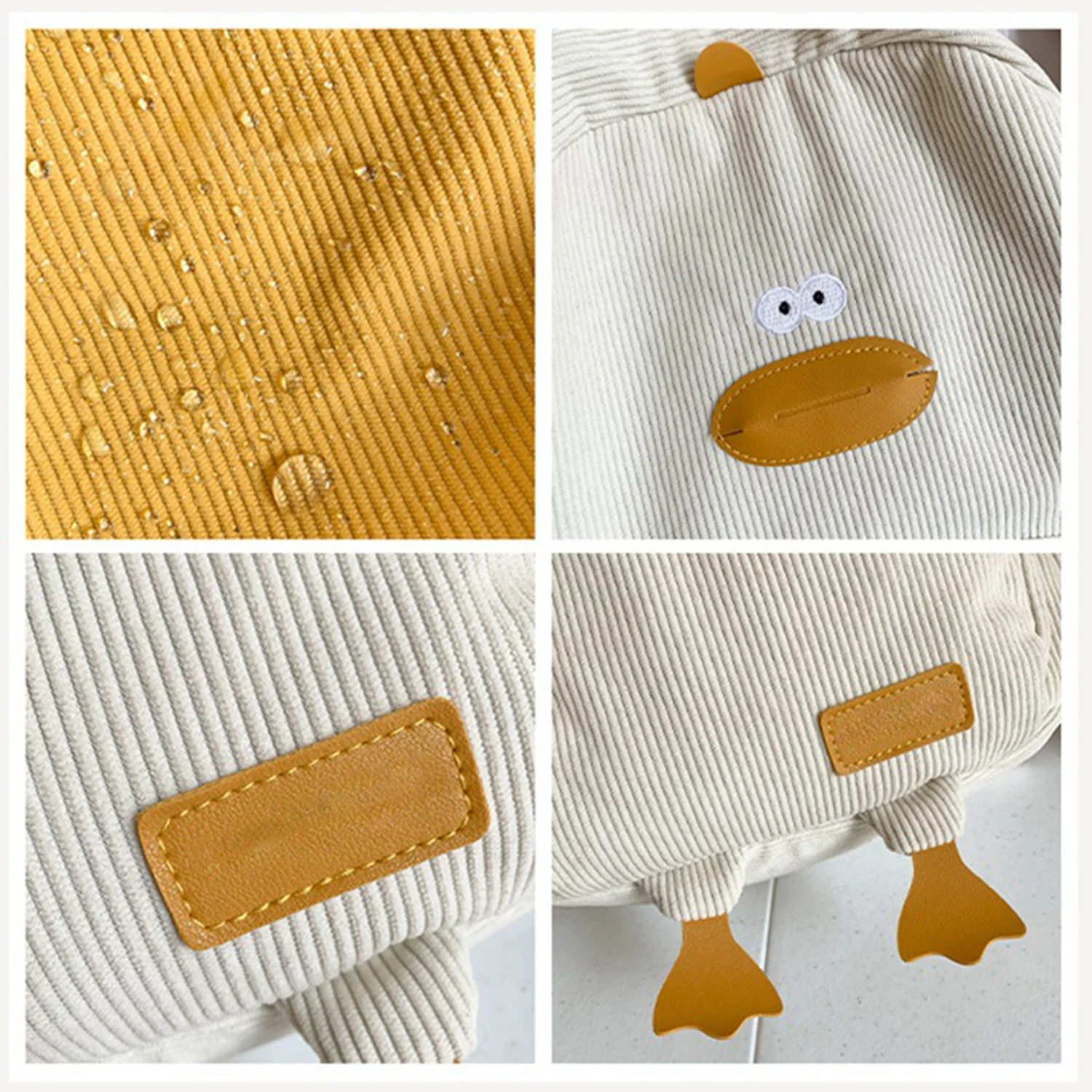 Fashion Backpack New Cute Cartoon Corduroy Backpack Functional Shoulder Bags For Teenager Girls School Backapck Female Bookbag