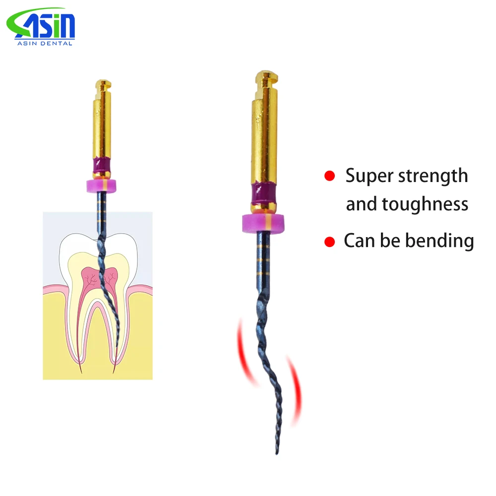 Dental 6pcs/Box Root Canal File Heat Activated Canal Root Files SX-F3 25mm Endo rotary files Dentist Tools Can Bend