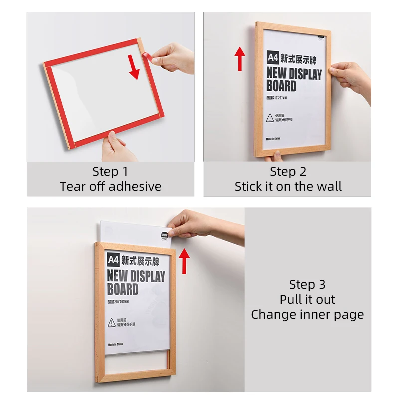 A4 210x297mm Acrylic Sign Holder Stand Restaurant Menu Paper Price Listing Picture Photo Poster Flyer Frame Advertising display view 2