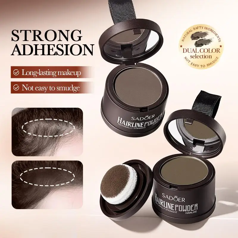 Hairline Shadow Powder, Natural Cover Hairline Repair Filling Powder For Men And Women Sweatproof Fluffy Hair Makeup Concealer