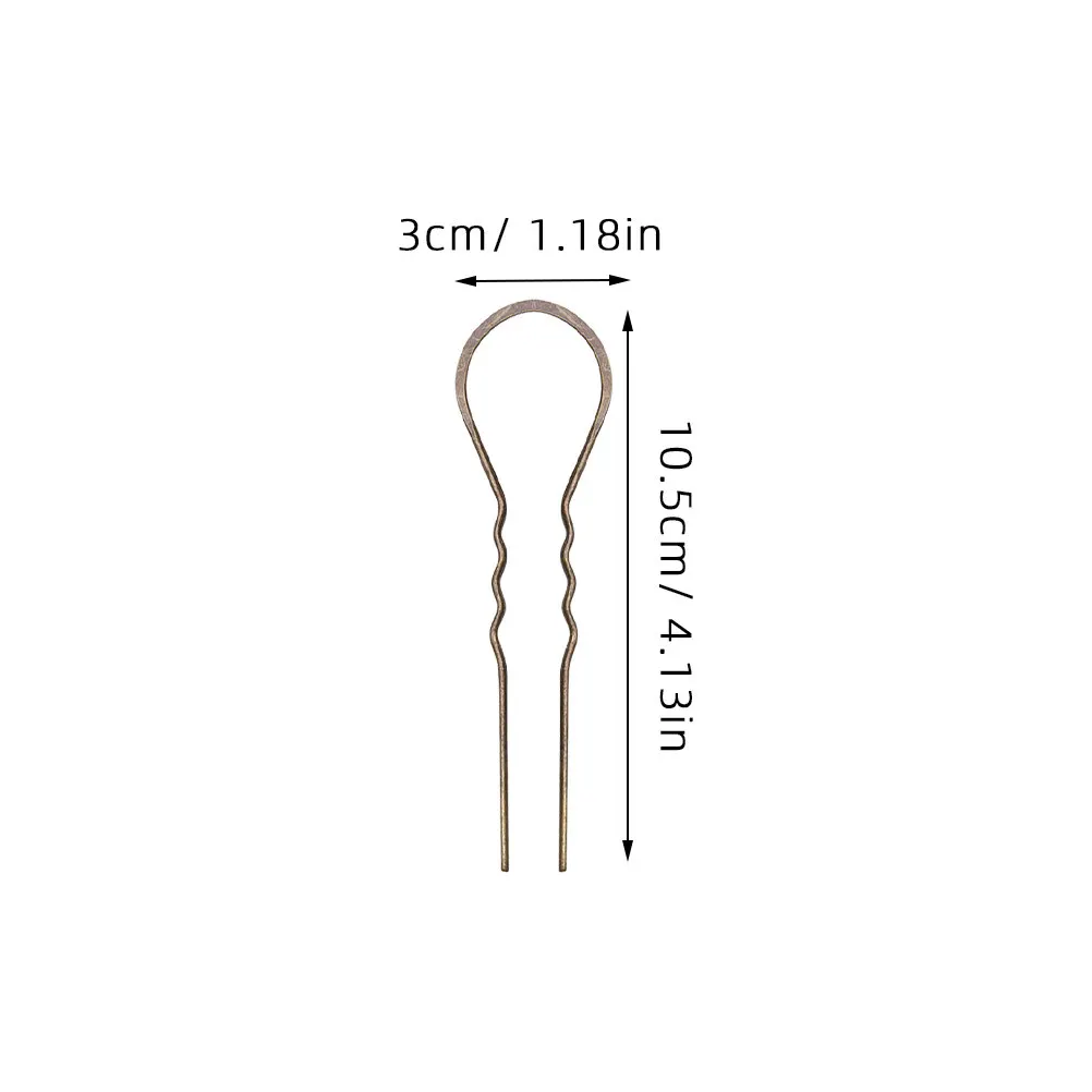 10Pcs U Shaped Hairpins Metal Bobby Pins Ancient Bronze Hair Clips for Women Vintage Style Strong Hold Non Slip Hair Pins