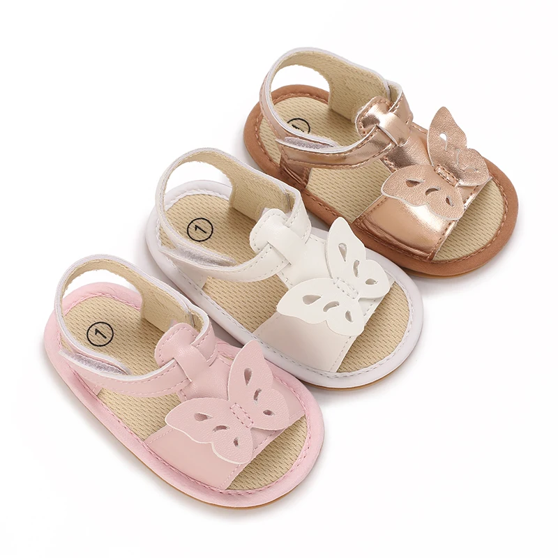 Summer Sandals for Baby Girl 1 Year Old Infant Toddler Breathable Stitching Non Slip Rubber Soles Sandals 